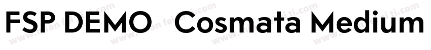 FSP DEMO   Cosmata Medium Regular字体转换